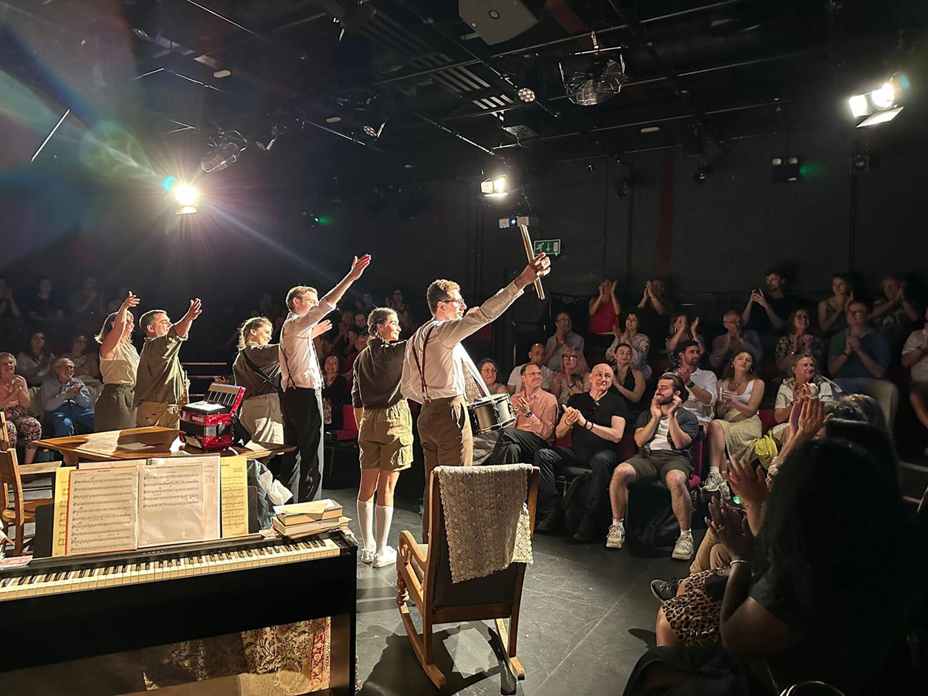 Taking a bow at the Chelsea Theatre